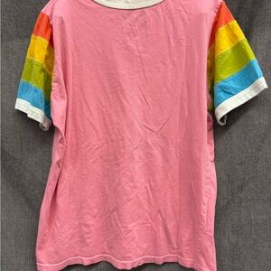 Big Bud Press pink rainbow Cotton Shirt Medium
